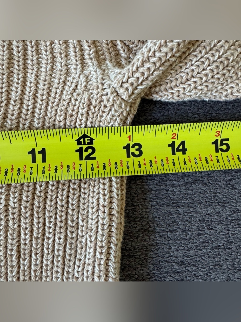 B’gosh Baby Boy Knit Shawl Collar Cardigan Jacket Tan Minimalist Classic 24M - Picture 4 of 6